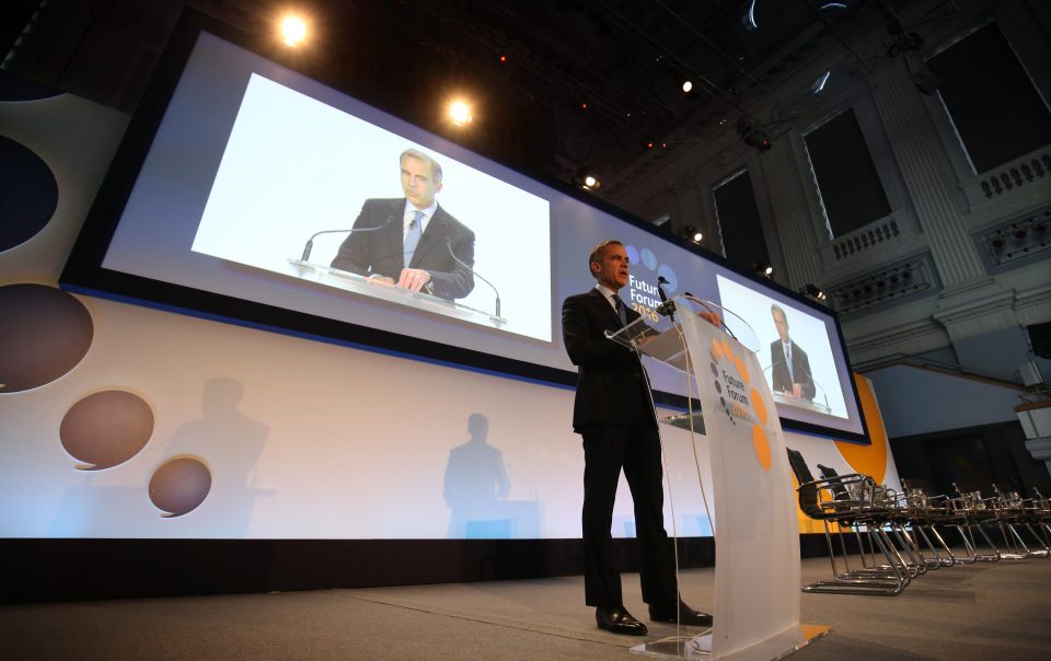 Stark warning . . . Carney explaining that the pound losing value inevitably means basics will cost us more