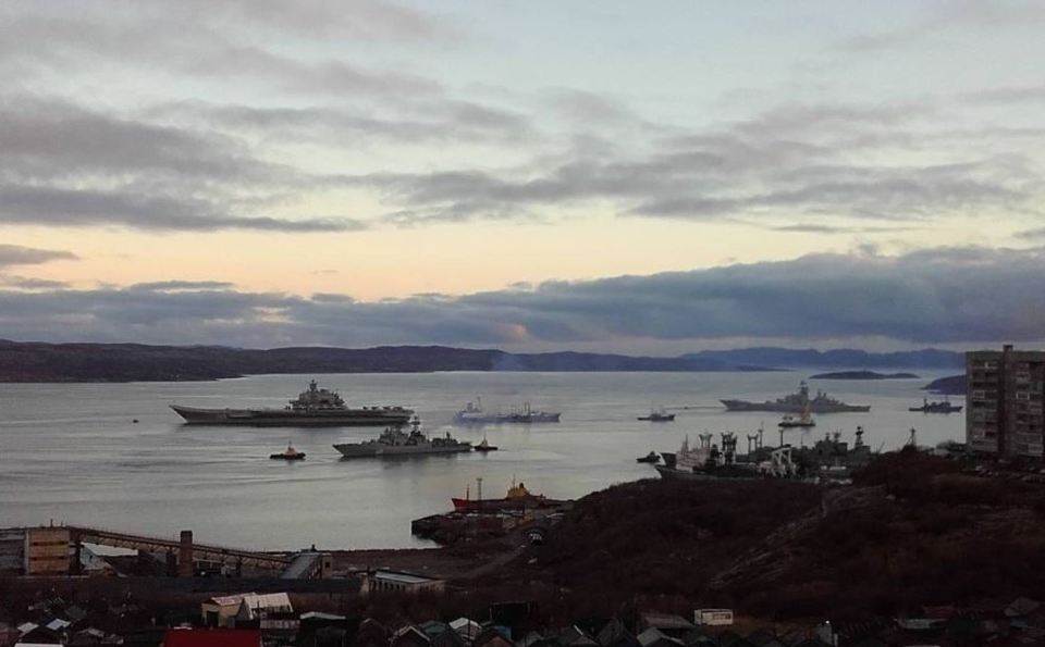 The ships were pictured leaving their Russian base at the weekend