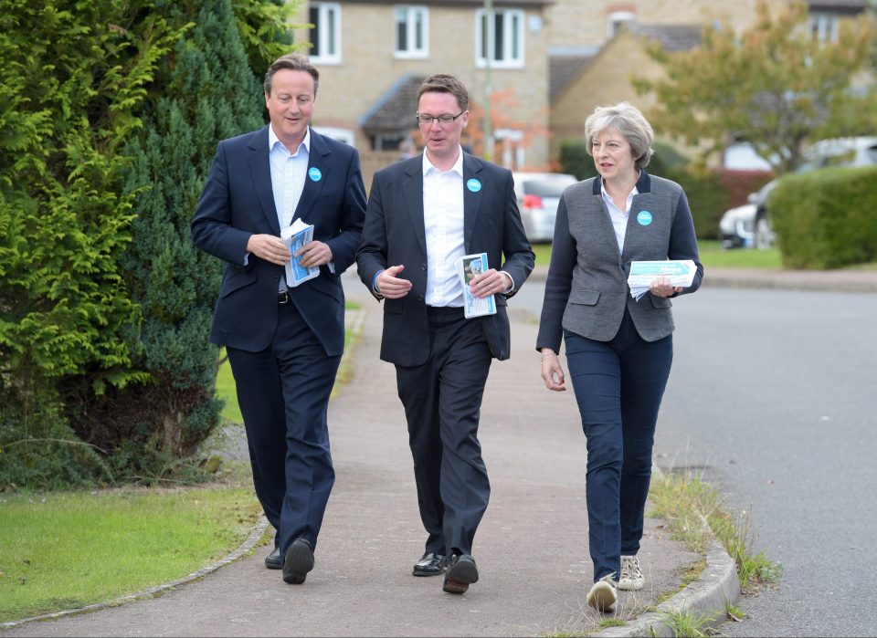 The pair were out canvassing in support of Tory candidate Robert Courts, who hopes to replace David Cameron as MP in the Witney by-election