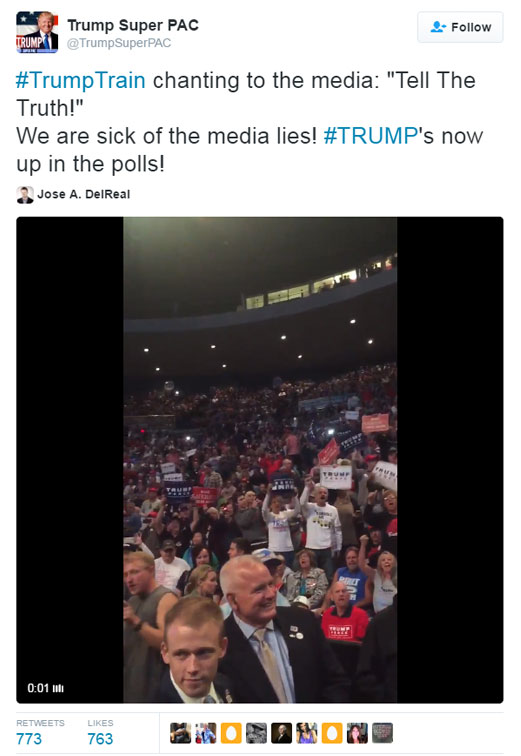 This is a tweet from another of the most active pro-Trump accounts identified as bots
