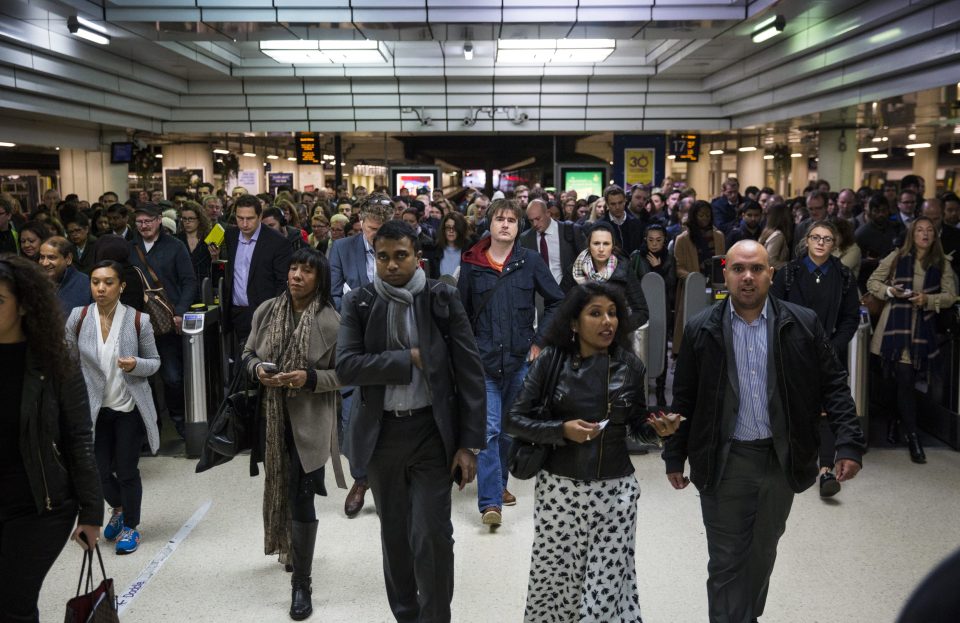 South Coast Commuters Travel In To London On The Second Three-Day Southern Rail Strike