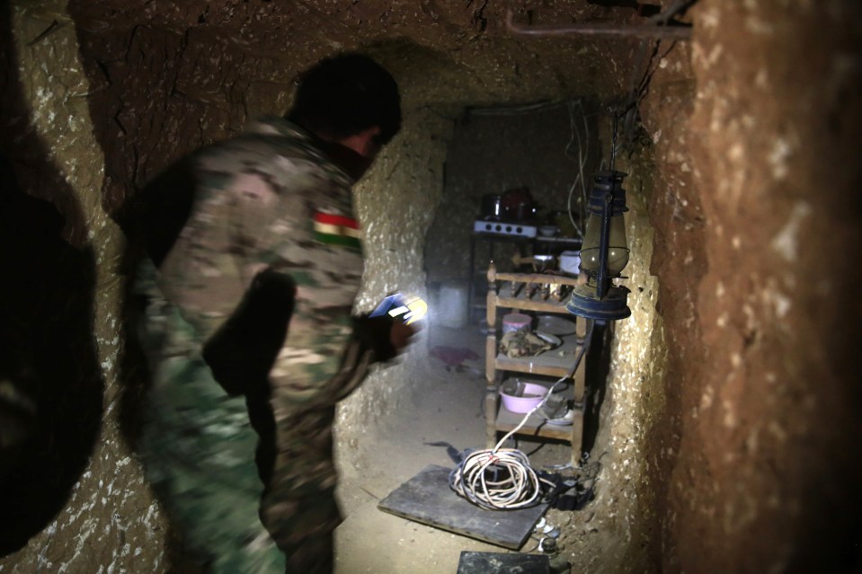 A kitchen was found in one of the underground tunnels
