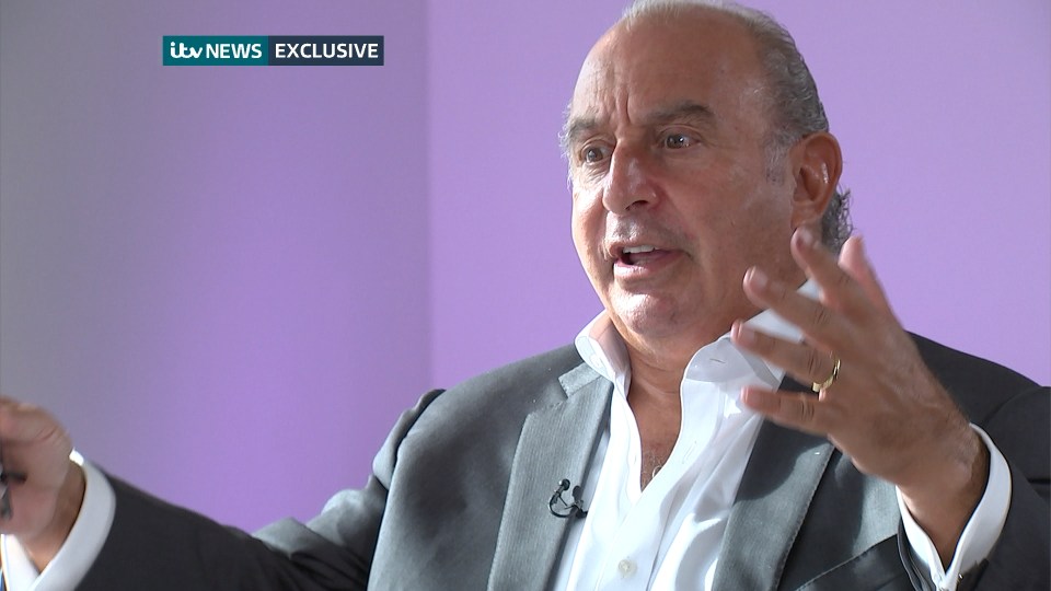 Sir Philip Green says he is very sorry
