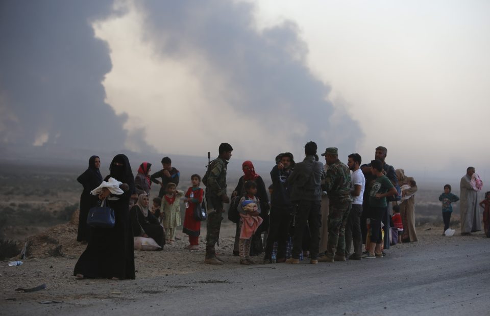 And US troops believe the terrorist group are using civilians as human shields