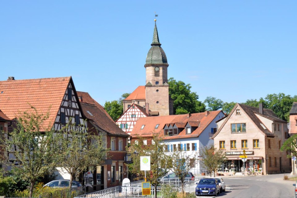 Police were raiding a home in the German town of Georgensgmünd