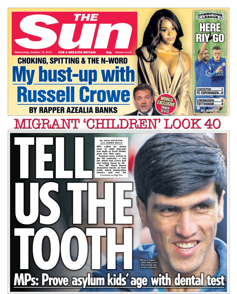 The front page of The Sun which shows a migrant arriving in the UK has been criticised and incorrectly shared by a charity