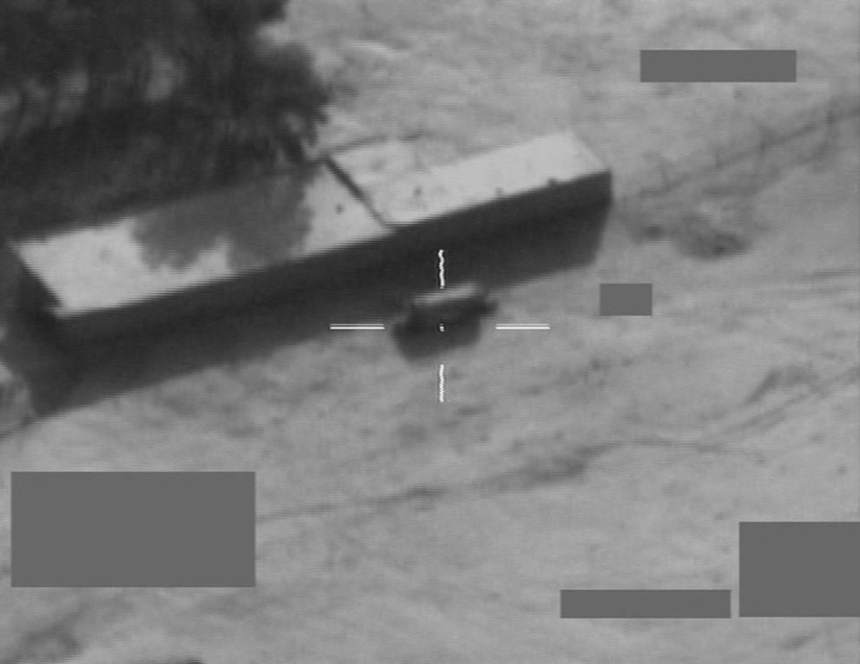 The RAF targeted a lorry packed with high explosives