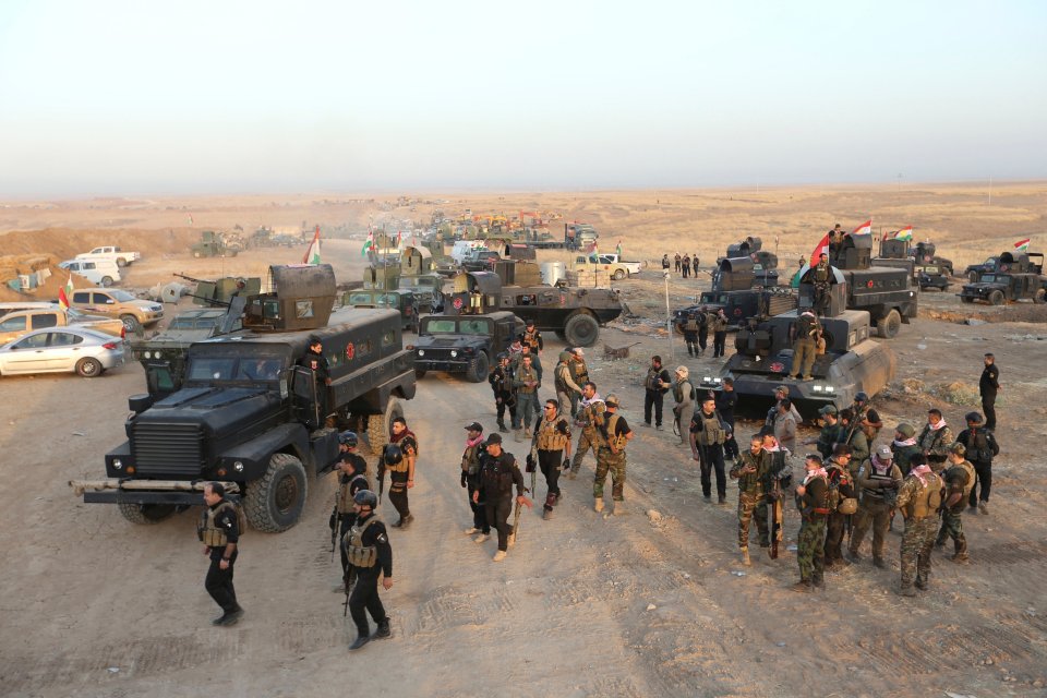 They launched a three pronged attack on ISIS-held villages today