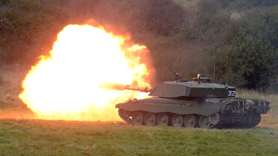 Live fire . . . tank in training exercise