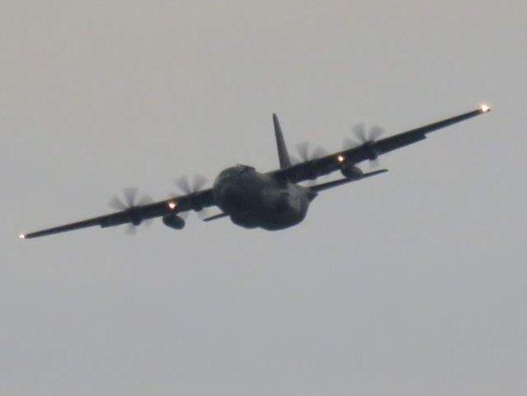 Overhead, an RAF C-130 Hercules monitored its movements towards the narrows of the English Channel