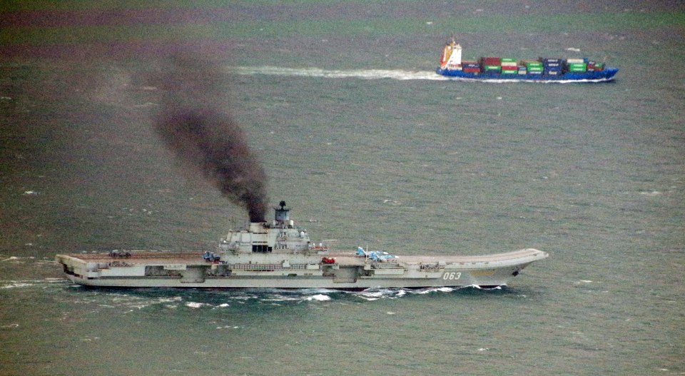 It was joined by a supply tug that amateur naval enthusiasts had tracked on its way through the North Sea last night