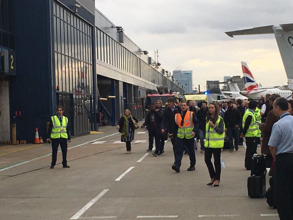 A spokesman confirmed the airport had been evacuated due to a fire alarm