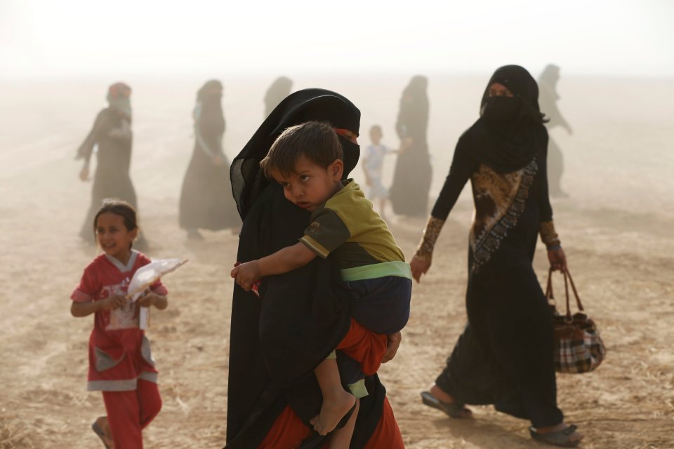 Desperate families are returning to their homes with concerns they could be used as human shields by ISIS