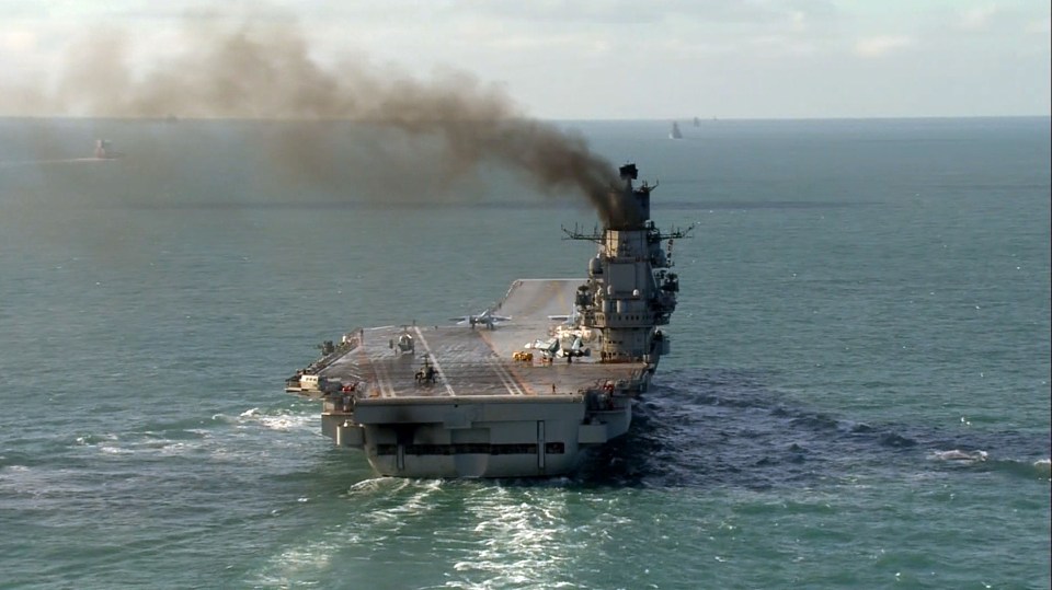 The build-up comes as eight Russian vessels led by a aircraft carrier headed down the North Sea and passed through the Dover Straits on their way to a mission off the coast of Syria