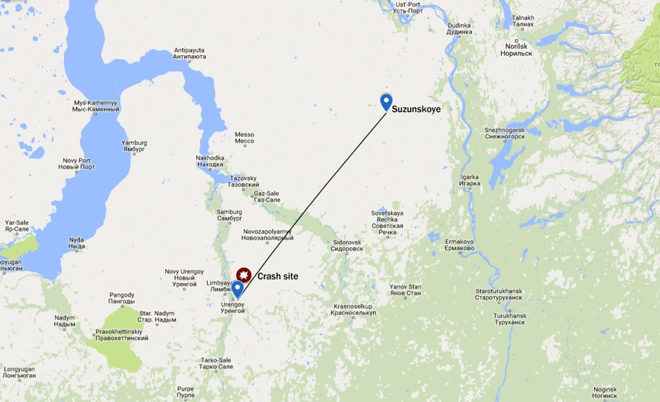 The Mi-8 helicopter crash landed in 80 kilometres north-west of the Urengoy settlement in the Purovsky district of the Yamal-Nenets