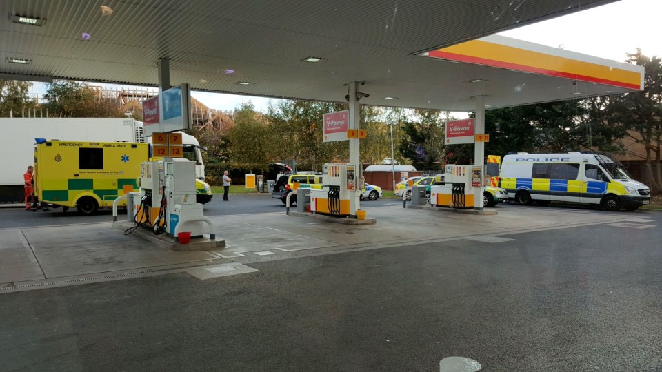 The group of migrants were found in the back of a lorry after it was stopped at a Bristol petrol station