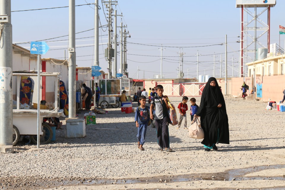 Escapees from Mosul in Dibaga refugee camp (pictured) have told of the jihadists' WMD stockpile in the city