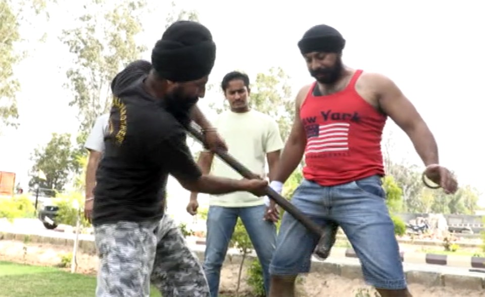 Amandeep Singh takes a sledgehammer to the groin the the gruelling footage