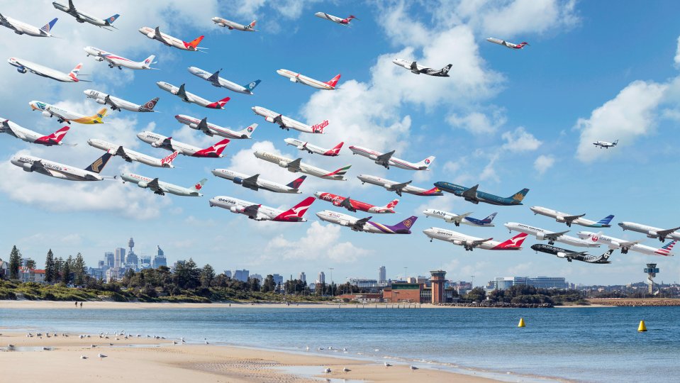 A snap of Sydney airport - the artist said of the images: "I put it on the internet as kind of a ‘hey, check this little thing out that I did, it's kind of cool’ and it just went crazy viral."