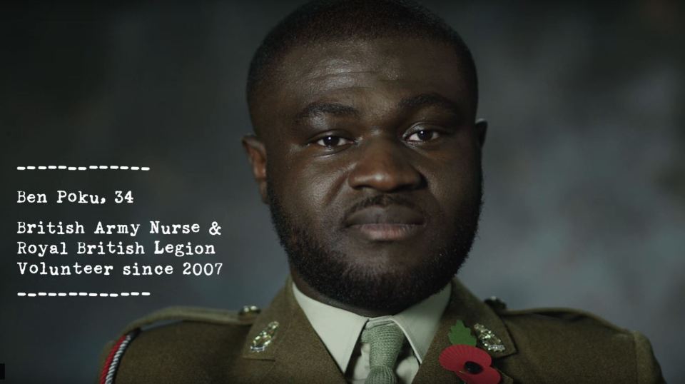 Army nurse Ben Poku cared for his severely injured friend