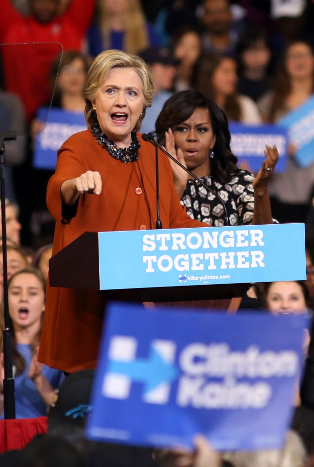 US Democratic presidential candidate Hil