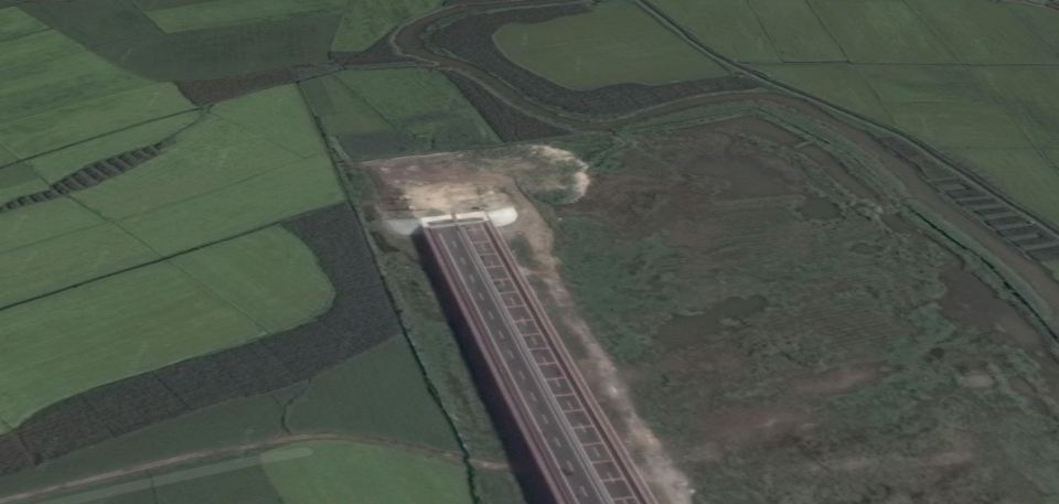 The motorway suddenly ends at the North Korean side