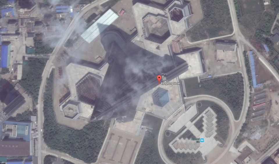 The Ryugyong Hotel skyscraper in Pyongyang has not won plaudits for its appearance 