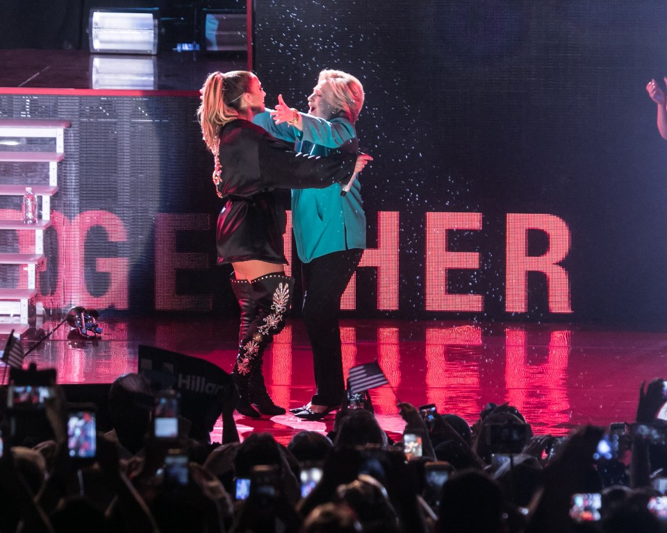 Hillary enlisted the help of scantily clad pop star Jennifer Lopez to drum up support for her campaign