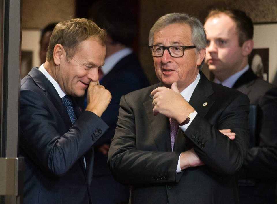 Donald Tusk and Jean-Claude Juncker 