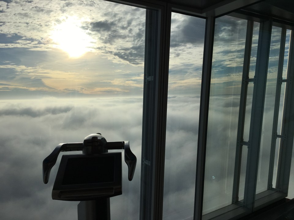 Fog seen from inside the Shard