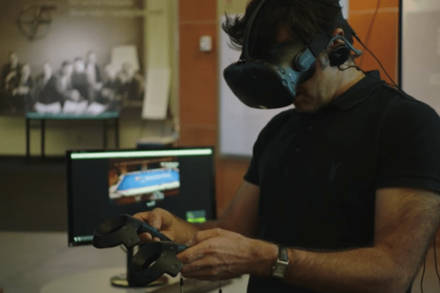Ronnie O'Sullivan falls over whilst trying out cutting edge virtual reality device