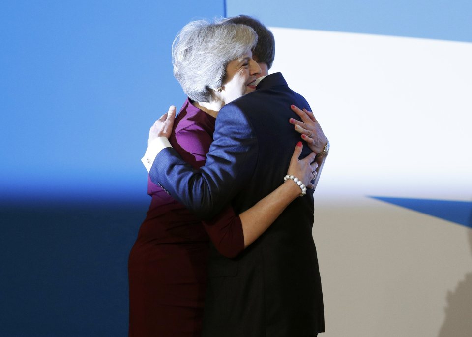 The couple embraced on stage as she asked Brits to help her build a brighter future