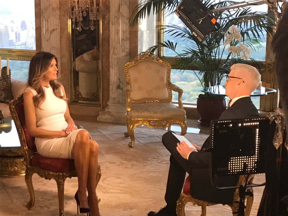 His wife Melania last night defended her husband over a series of recorded comments that appeared to condone sexual assault