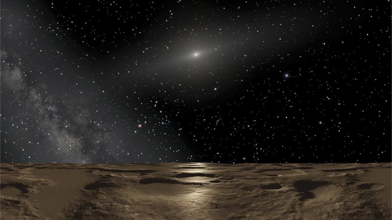 An artist's impression of the view from Sedna, a dwarf planet which is very similar to 2014 UZ 224