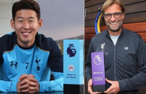 Son Heung-min and Jurgen Klopp named Premier League player and manager of the month for September