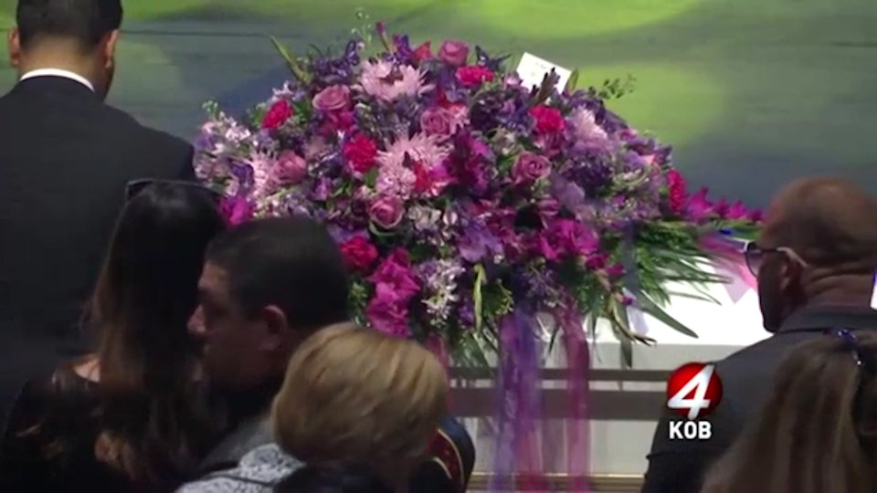 Mourners remembered Victoria as a bright spark, with many wearing the little girl's favourite colour, purple, to her memorial