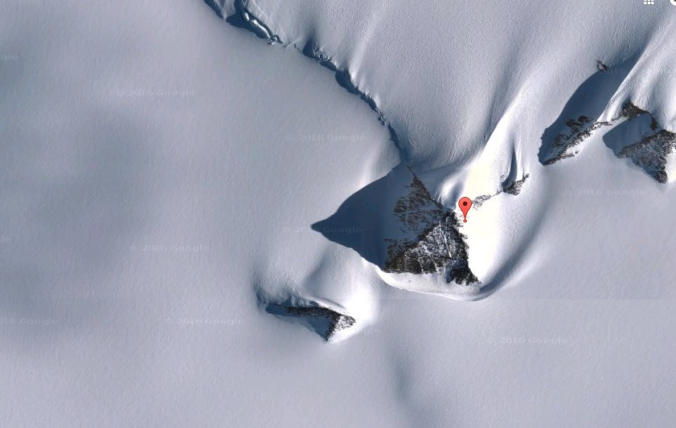 The area, seen on Google Earth from a bird's-eye view 