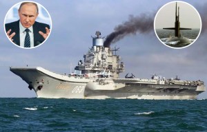 Moscow warns Holland of 'grave consequences' after Russian warships chase off Dutch sub tailing Putin's Syria-bound fleet in the Med