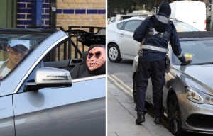 Stephen Bear's terrifying car seat cover doesn't scare the traffic warden as he lands parking ticket