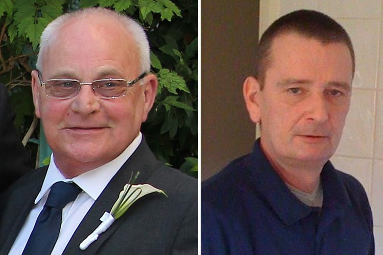 Donald Collett, 62, (left) and Philip Logan, 52, (right) died in the accident