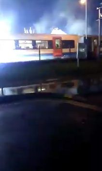 In Dorset yesterday passengers were forced to evacuate a train after an explosion caused it to erupt in sparks