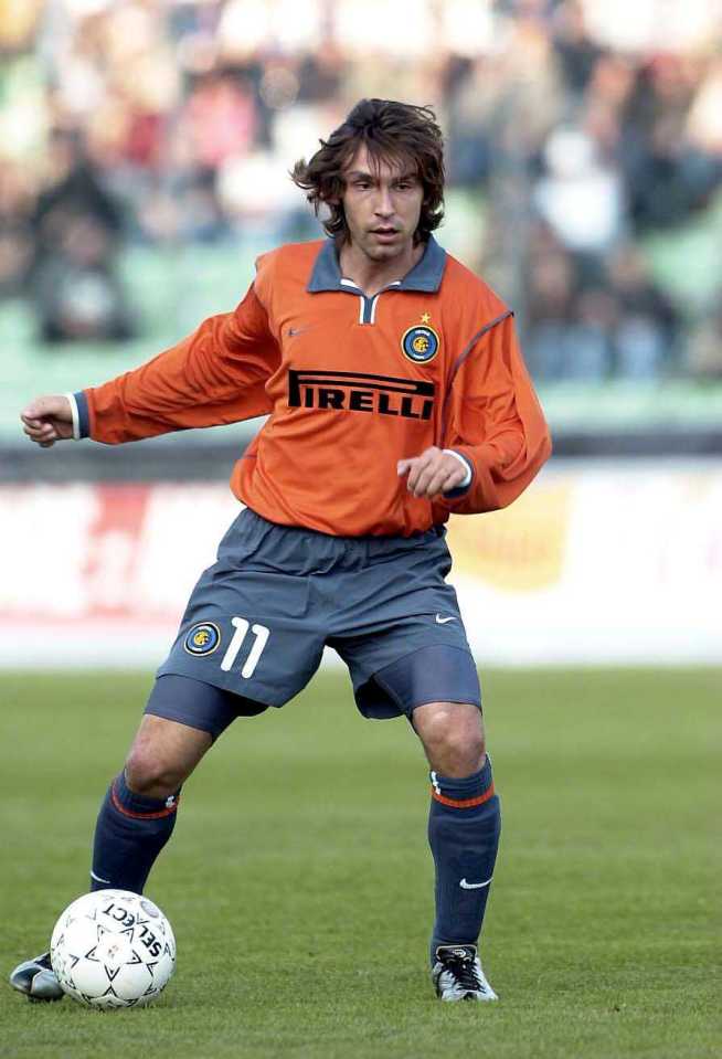21 Oct 2000: Andrea Pirlo of Inter Milan in action during the Serie A match between Udinese and Inter Milan at the Friuli Stadium in Udinese, Italy. Mandatory Credit: Grazia Neri/ALLSPORT