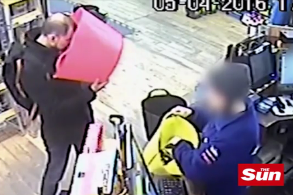 Stefano Brizzi was seen buying materials including plastic buckets with CCTV footage showing the man even putting his head into the bright bucket