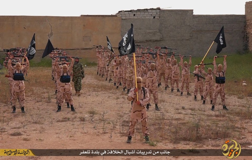 Cubs of the Caliphate carry out their drill 