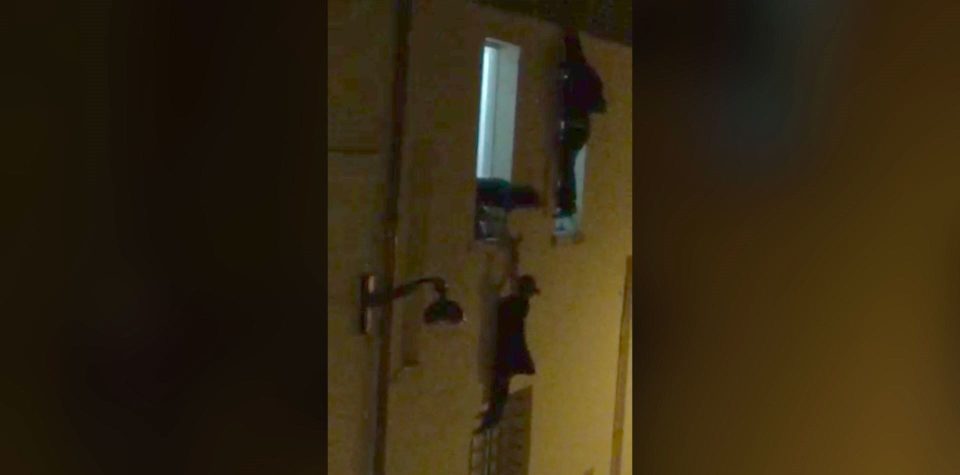 This still image made from a smartphone