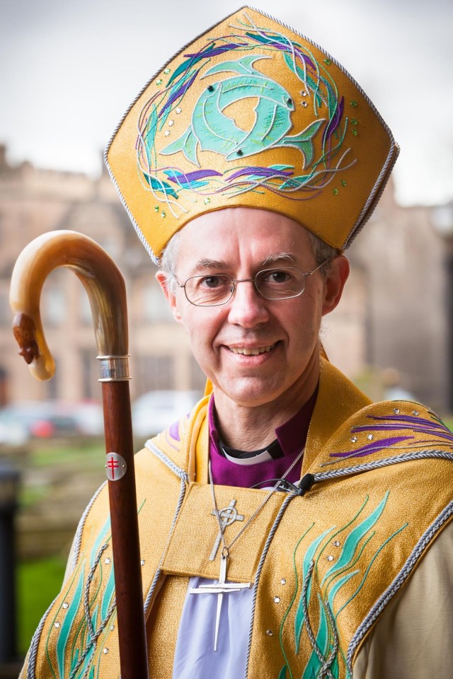 No blessing ... the Archbisop of Canterbury has denounced the “corrupt” EU for creating mass unemployment
