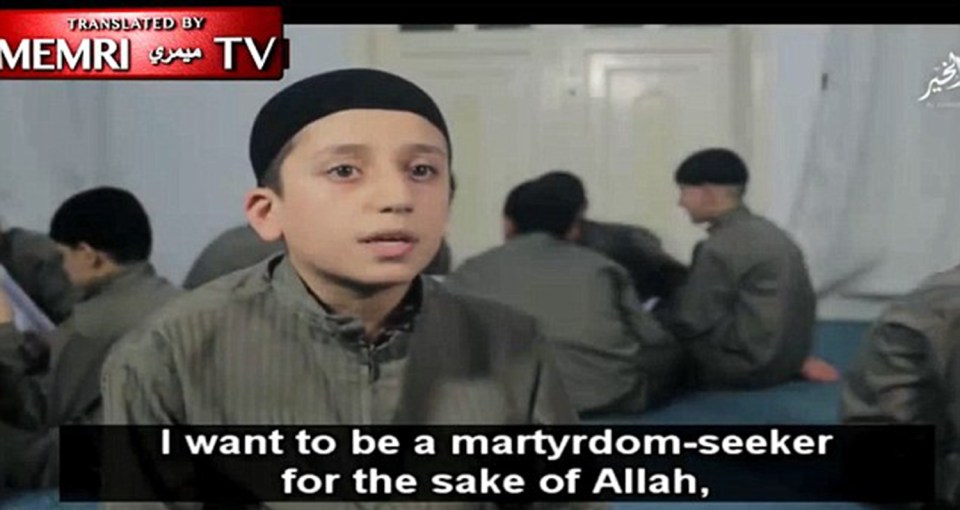When he grows up, he wants to be a suicide bomber