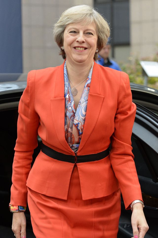 Britain's Prime minister Theresa May arr