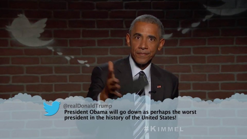Obama mocked Trump again after reading this tweet during a chat show appearance