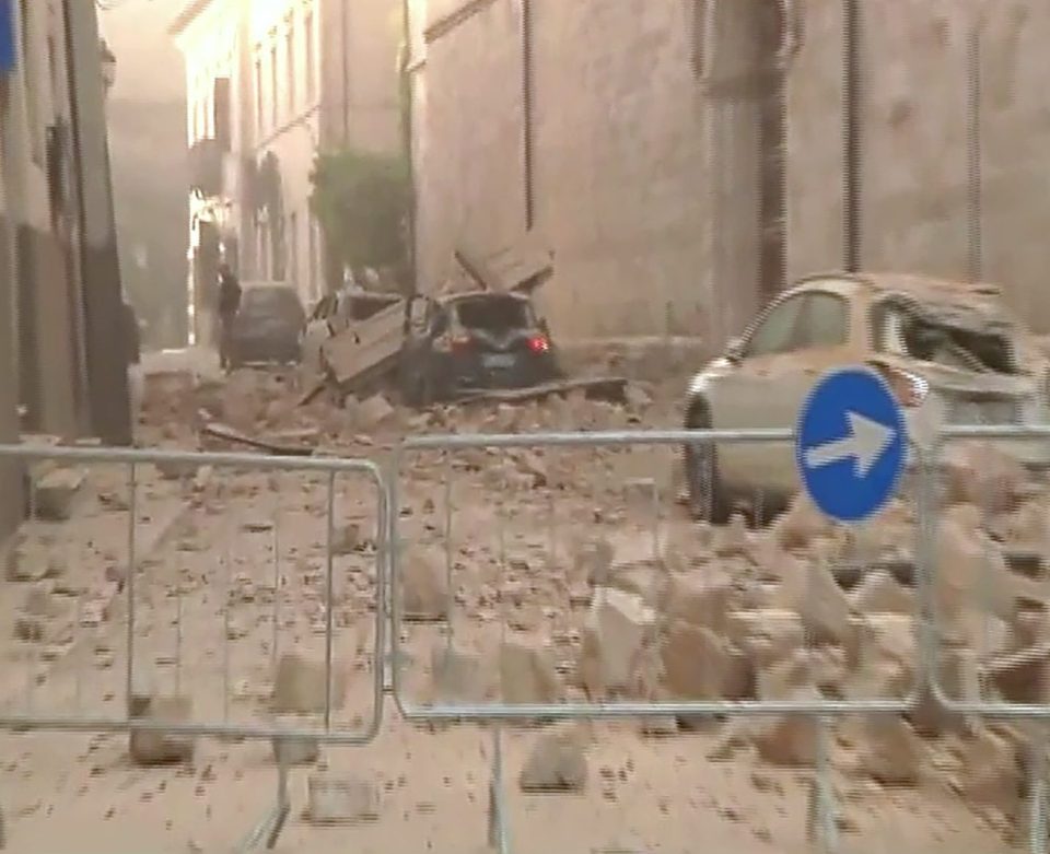 Sunday's 6.6 quake in Visso destroyed several buildings in the central Italian town